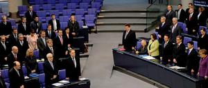 Seltene Eintracht: Die Bundestagsfraktionen gedenken der Opfer des Neonazi-Terrors.