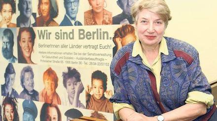 Eine für alle. Barbara John (Foto von 2003) war Berlins erste Ausländerbeauftragte – und blieb es mehr als 20 Jahre lang. Foto: pa/Kaufhold