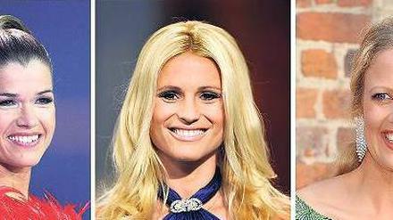 Groß im Gespräch zu „Wetten, dass...?“: Anke Engelke, Michelle Hunziker und Barbara Schöneberger. 