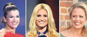 Groß im Gespräch zu „Wetten, dass...?“: Anke Engelke, Michelle Hunziker und Barbara Schöneberger.