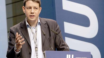 Junge-Union-Chef Philipp Missfelder. Die Aufnahme zeigt ihn auf dem Deutschlandtag der Jungen Union 2007. 