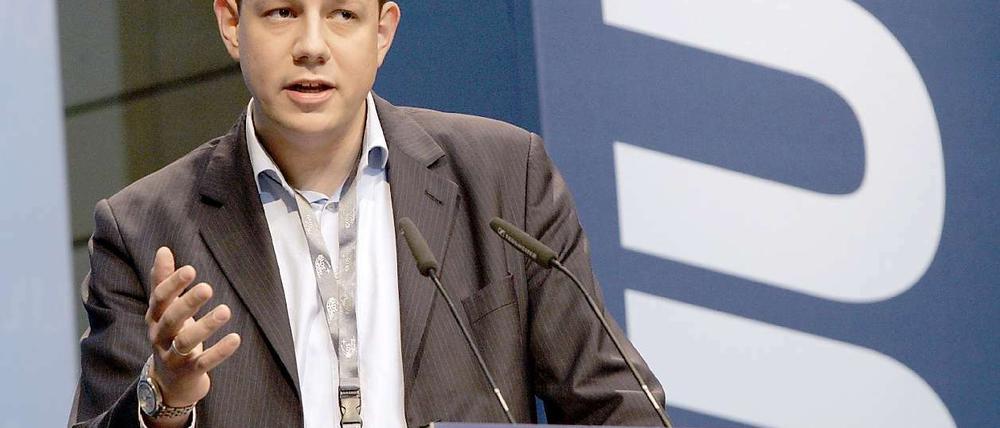 Junge-Union-Chef Philipp Missfelder. Die Aufnahme zeigt ihn auf dem Deutschlandtag der Jungen Union 2007. 