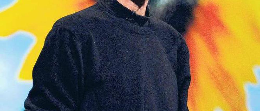 Letzter Auftritt. Im Juli trug Steve Jobs einen VONROSEN-Pulli. Foto: Reuters