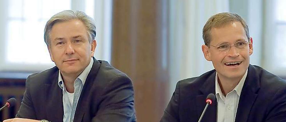 Eingespieltes Team: Der Amtsinhaber und sein Kronprinz Michael Müller. Nun heißt es, dass Müller noch in der kommenden Legislaturperiode seinen Chef beerben soll.