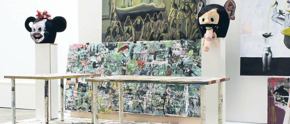 Vorläufer verschlingen. Die Galerie Isabelle van den Eynde zeigt „Non-Colaborative Colaboration“ (2011), eine Installation von Ramin Haerizadeh & Rokni Haerizadeh.