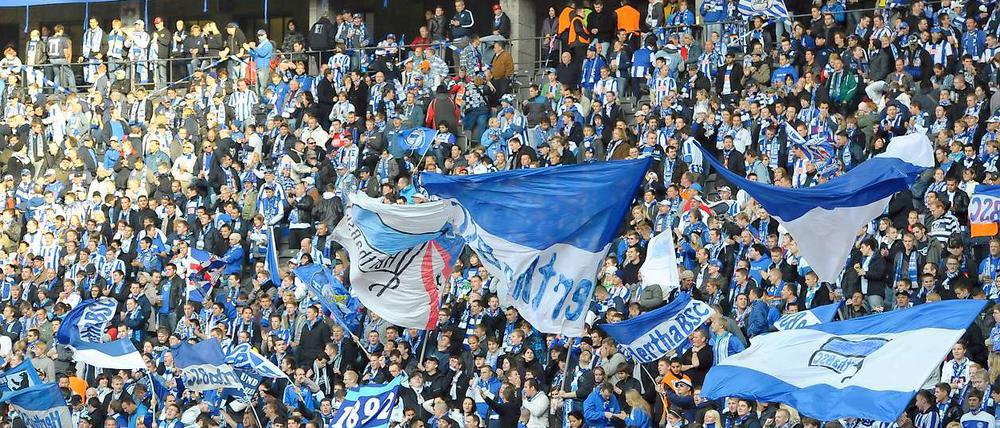 Herthas Fans: Selten haben sie sich auf ein Pokalspiel so gefreut wie auf das Match gegen Essen.