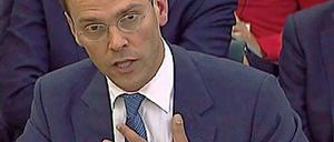 James Murdoch vor dem Medienausschuss des Unterhauses.