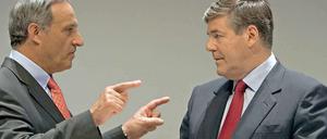 Zwist an der Spitze. Seit 2009 gilt das Verhältnis zwischen Josef Ackermann (rechts) und Aufsichtsratschef Clemens Börsig als zerrüttet.
