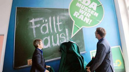 "Da müssen wir ran": Zum Beispiel an das Thema Unterrichtsausfall. Renate Künast stellt ihre neue Wahlkampagne vor.