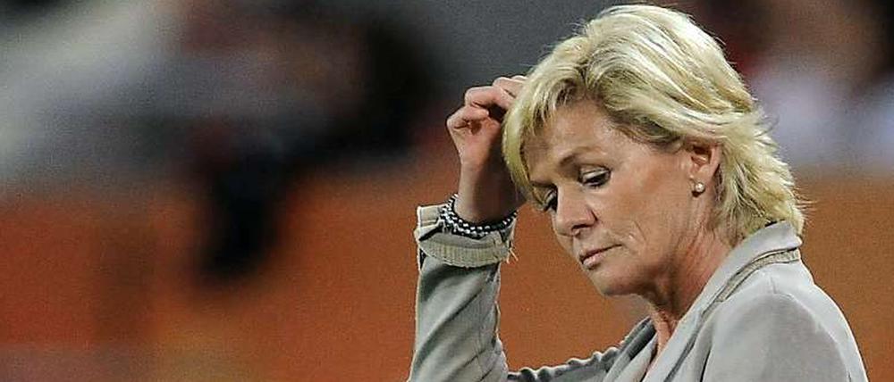Wurschteln statt Kombinieren. Silvia Neid setzte gegen Japan auf Wucht. Doch auch die fehlte gegen die cleveren Japanerinnen.