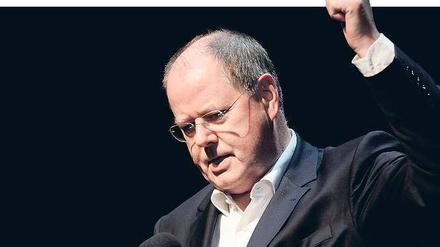 Selbstverständlich ambitioniert. Der frühere Bundesfinanzminister Peer Steinbrück auf einer Veranstaltung der SPD-Bundestagsfraktion in Oberhausen.