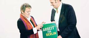 Renate Künast und Volker Ratzmann wollten eigentlich über "Jobs, Jobs, Jobs" reden.