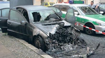 Ausgebranntes Auto