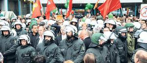 Widerstand. Am Donnerstag verhinderten Demonstranten die Rechten-Tagung. F: dpa