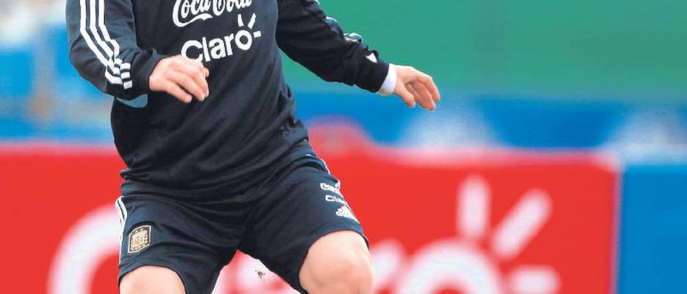 Mann mit Mütze. Lionel Messi soll Argentinien zum ersten Gewinn der Copa America seit achtzehn Jahren führen. Foto: dpa
