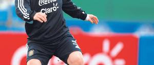 Mann mit Mütze. Lionel Messi soll Argentinien zum ersten Gewinn der Copa America seit achtzehn Jahren führen. Foto: dpa