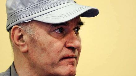 Ratko Mladic vor dem Kriegsverbrechertribunal in Den Haag.