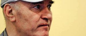 Ratko Mladic vor dem Kriegsverbrechertribunal in Den Haag.