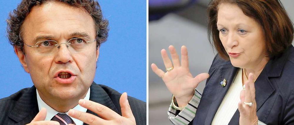 Bundesinnenminister Hans-Peter Friedrich (CSU) und Justizministerin Sabine Leutheusser-Schnarrenberg (FDP) streiten über die innere Sicherheit.