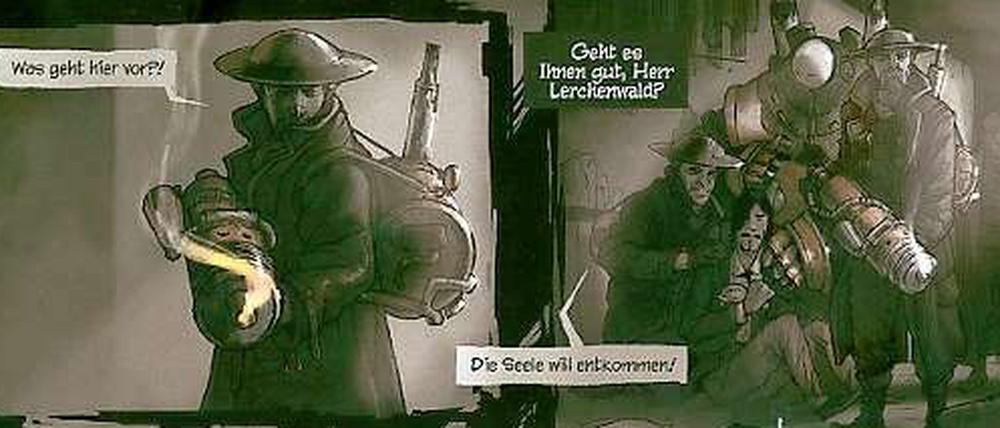 Feuer frei. Eine der ersten Seiten aus dem Auftaktband, die am Gratis-Comic-Tag 2011 veröffentlicht wurden.