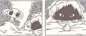 Drohung aus dem Dunkel. Eine Seite aus dem besprochenen Band