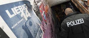 Seit der Räumung der Liebigstraße 14 gibt es immer wieder Anschläge auf das Gebäude. 