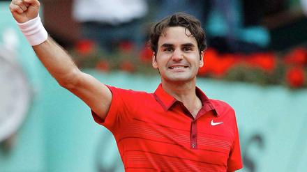 Gut gebrüllt I. Roger Federer bejubelt seinen Halbfinalsieg gegen Djokovic. 