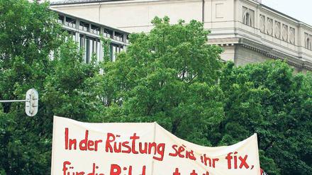 Für freie Bildung. Viele wünschen sich eine generelle Abschaffung von Studiengebühren – hier bei einer Demo in München.