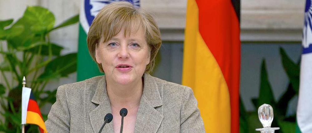 Bundeskanzlerin Merkel ist zur Zeit in Indien zu Gast.