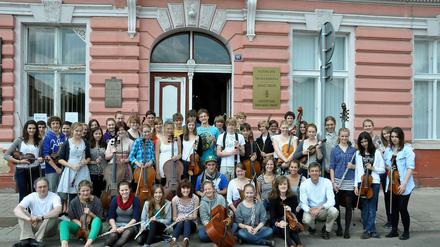Das Orchester des Droste-Gymnasiums in Theresienstadt.