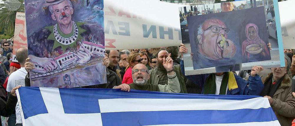 Streik und Demonstrationen in Athen.