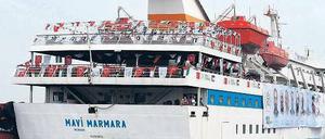 Auch die „Mavi Marmara“ gehört zu der geplanten Flottille. Neun türkische Aktivisten waren 2010 auf dem Schiff beim Einsatz israelischer Soldaten getötet worden. 