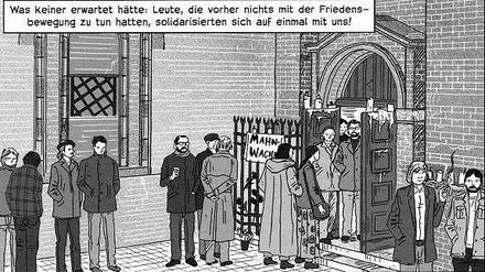 Gezeichnete Geschichte. Zwei Comicautoren hab das widerständige Leben des DDR-Bürgerrechtlers Peter Grimm aufgezeichnet.