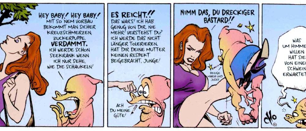 Männer sind Schweine. Szene aus „University Freaks“.