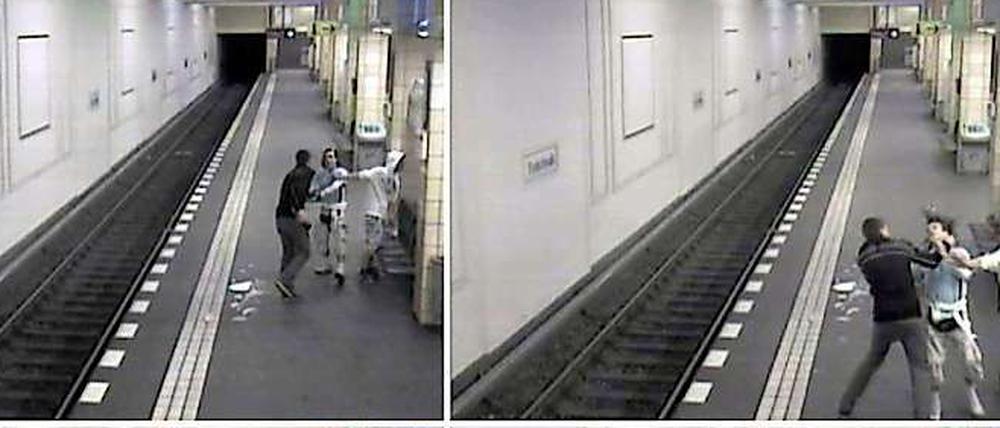 Szenen des brutalen Überfalls.