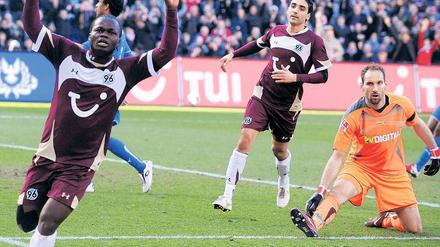 Das Dutzend ist voll. Mit seinem zwölften Saisontor schoss Didier Ya Konan seinen Klub Hannover 96 gegen die TSG Hoffenheim in Führung – Hannover bleibt auf Rang drei der Tabelle.
