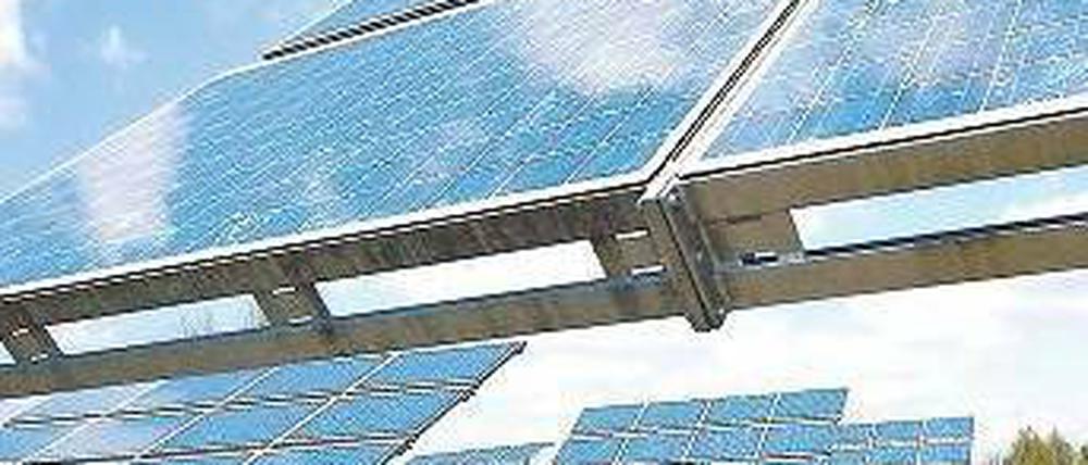Energie der Zukunft. Im Technologiepark im Südosten Berlins sind 17 Firmen auf Solarenergie spezialisiert. 