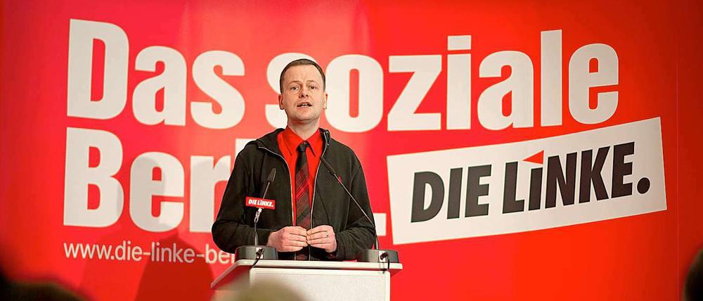 Er führt rund 8.900 Parteimitglieder in Berlin: Klaus Lederer, Parteivorsitzender der Linken.
