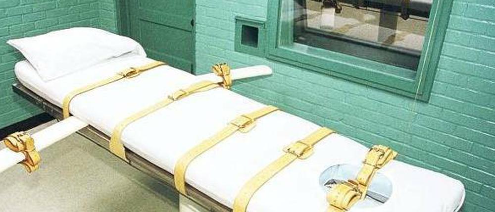 Die Todeszelle des berüchtigten Huntsville- Gefängnisses in Texas.