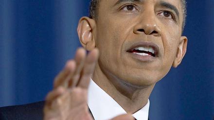 Musste erst zu Hause die Wogen glätten: Gegenüber seinen Landsleuten rechtfertigte US-Präsident Obama den Nato-Einsatz.
