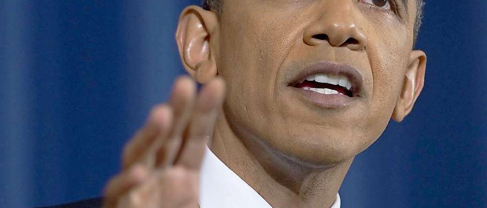 Musste erst zu Hause die Wogen glätten: Gegenüber seinen Landsleuten rechtfertigte US-Präsident Obama den Nato-Einsatz. 