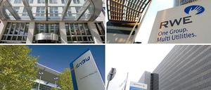 Die Energieriesen Eon, RWE, EnBW und Vattenfall sind von dem Moratorium der Regierung betroffen. 