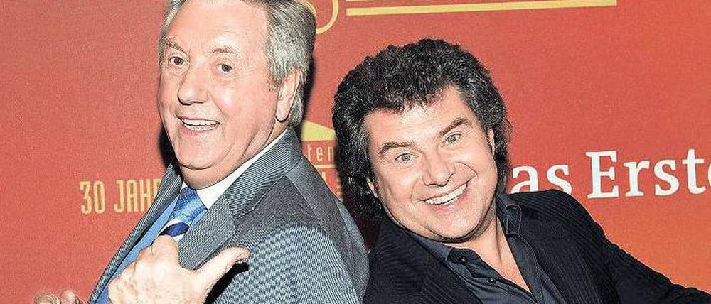 Zentralkomitee der Gemütlichkeit. Karl Moik (links) gründete 1981 den „Musikantenstadl“, seit 2006 moderiert Ex-Schlagersänger Andy Borg.
