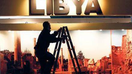 Auf der ITB stellt sich Libyen vor, obwohl es derzeit für die wenigsten Besucher in Frage kommen dürfte.