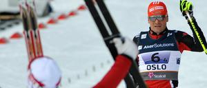 Tobias Angerer brachte die deutsche Staffel auf platz drei ins Ziel.