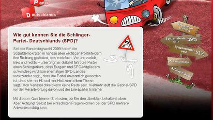Immer auf die kleinen Dicken: Auf der Webseite www.schlinger-partei.de macht die CDU explizit Front gegen die SPD.