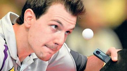 Bolls Ball. Mit Timo Boll in Hochform wollen die deutschen Tischtennis-Männer China ablösen. Foto: dapd