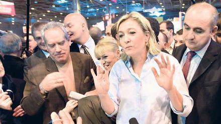 Die Nase vorn. Die französische Rechtsextremistin Marine Le Pen hatte die Parteiführung im Januar von ihrem Vater übernommen.