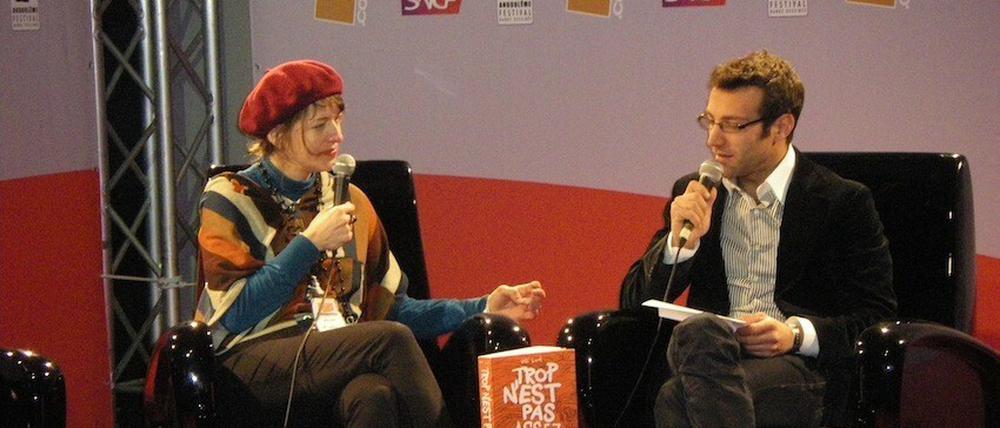 Großer Auftritt: Ulli Lust beim öffentlichen Interview in Angoulême.