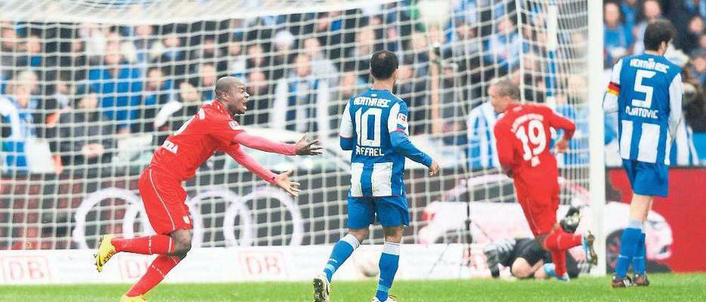 Wieder im Spiel. John Jairo Mosquera gleicht für den 1. FC Union aus und empfiehlt sich damit auch für einen neuen Vertrag in Köpenick.